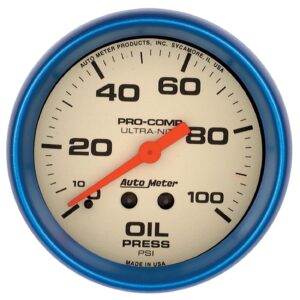 Glow In Dark Oil Pressure Gauge 100 psi